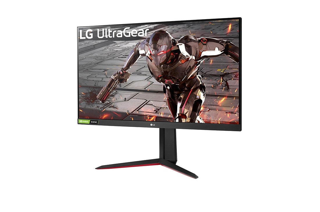 LG Moniteur de jeu UltraGear™ Full HD de 31,5'',165 Hz, MBR 1 ms, compatible NVIDIA® G-SYNC®, vue de côté de -15 degrés, 32GN550-B, thumbnail 2