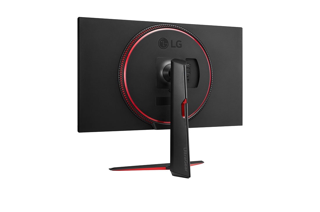 LG Moniteur de jeu UltraGear™ Full HD de 31,5'',165 Hz, MBR 1 ms, compatible NVIDIA® G-SYNC®, vue arrière en perspective, 32GN550-B, thumbnail 7