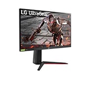 LG Moniteur de jeu UltraGear™ Full HD de 31,5'',165 Hz, MBR 1 ms, compatible NVIDIA® G-SYNC®, Vue en perspective, 32GN550-B, thumbnail 4