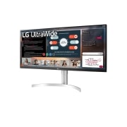LG 34'' UltraWide™ Full HD (2560x1080) HDR IPS Monitor, vue de côté de -15 degrés, 34WN650-W, thumbnail 2