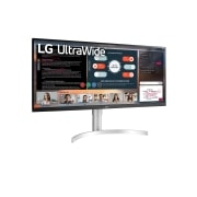 LG 34'' UltraWide™ Full HD (2560x1080) HDR IPS Monitor, vue de côté de -15 degrés, 34WN650-W, thumbnail 3