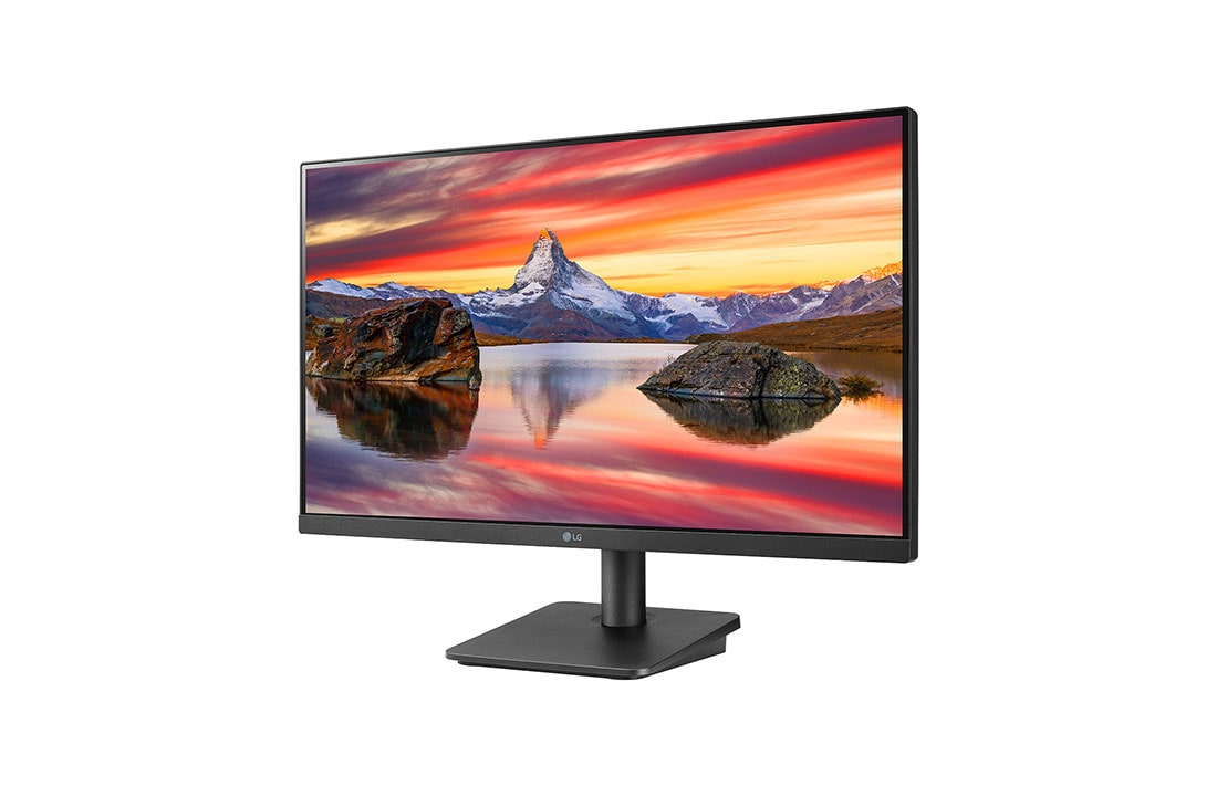 LG ÉCRAN LG 23.8'' FHD 24MP400-B / 75Hz, vue de côté de -15 degrés, 24MP400-B, thumbnail 2