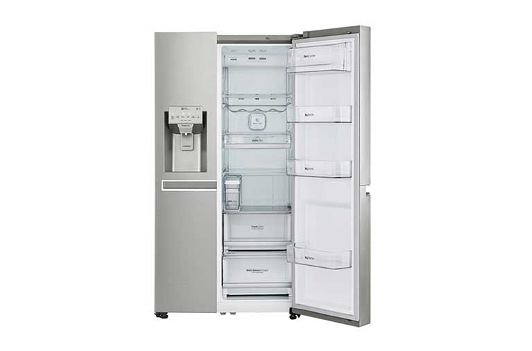 LG Réfrigérateur deux portes de 600 litres avec compresseur à onduleur Linear Inverter, Door Cooling+™ et LED tactile, ThinQ™ avec Wi-Fi - Platine argent, GC-J247CLAV, thumbnail 5