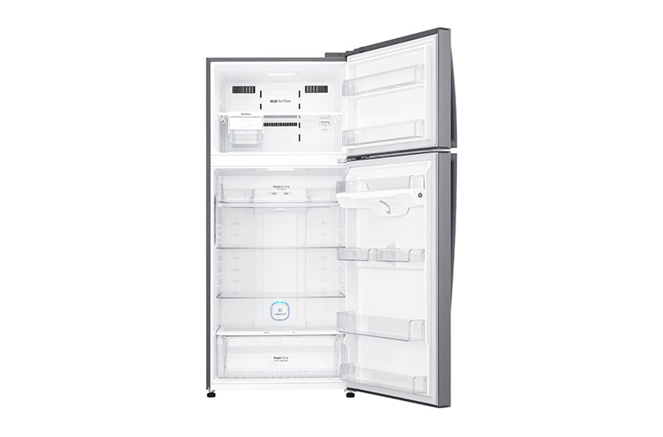 LG Réfrigérateur deux portes de 547 litres avec compresseur à onduleur Smart Inverter, Door Cooling+™ et LED tactile, ThinQ™ avec Wi-Fi - Platine argent, GN-H702HLHU, thumbnail 2