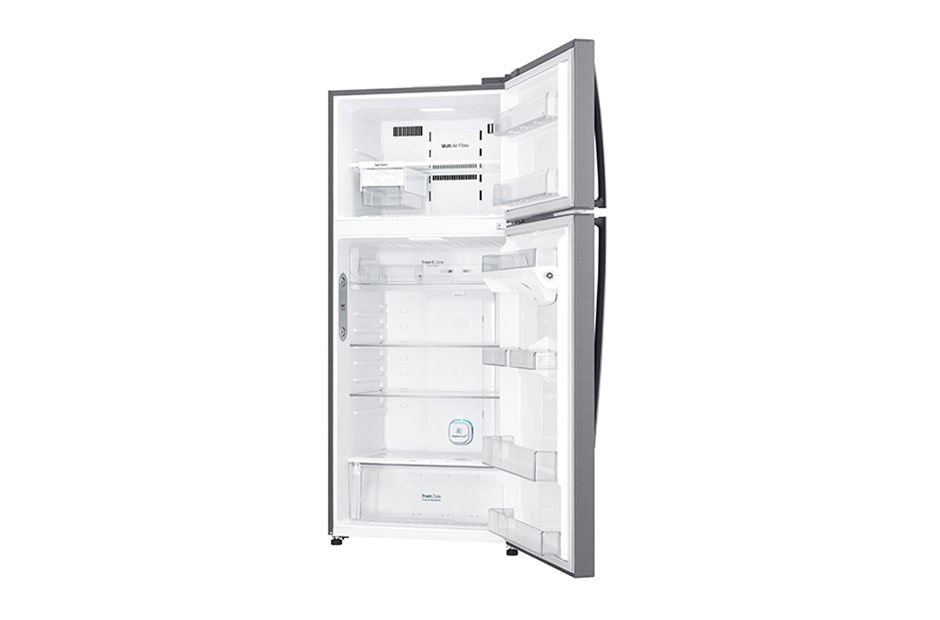 LG Réfrigérateur deux portes de 547 litres avec compresseur à onduleur Smart Inverter, Door Cooling+™ et LED tactile, ThinQ™ avec Wi-Fi - Platine argent, GN-H702HLHU, thumbnail 4