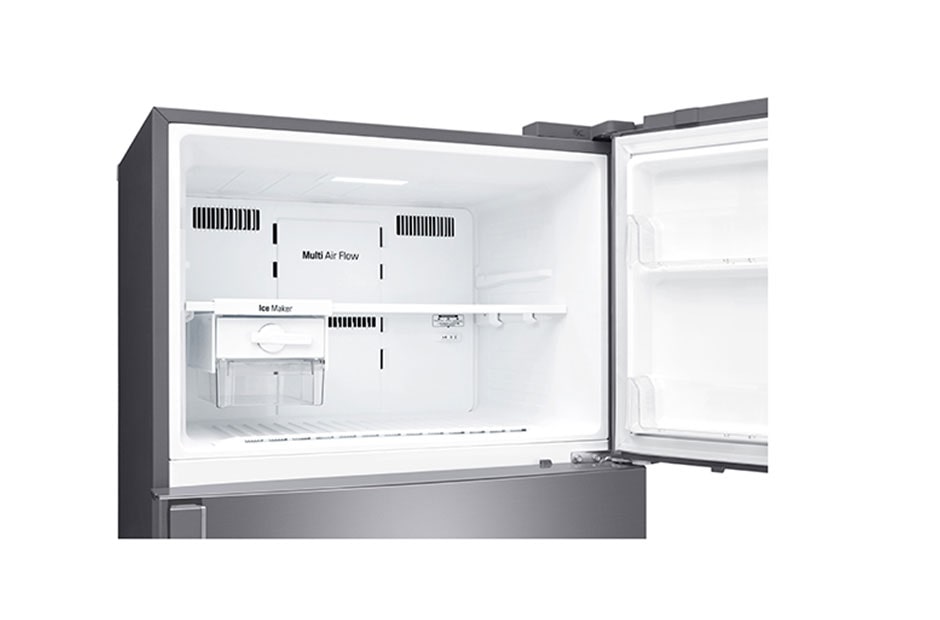 LG Réfrigérateur deux portes de 547 litres avec compresseur à onduleur Smart Inverter, Door Cooling+™ et LED tactile, ThinQ™ avec Wi-Fi - Platine argent, GN-H702HLHU, thumbnail 7