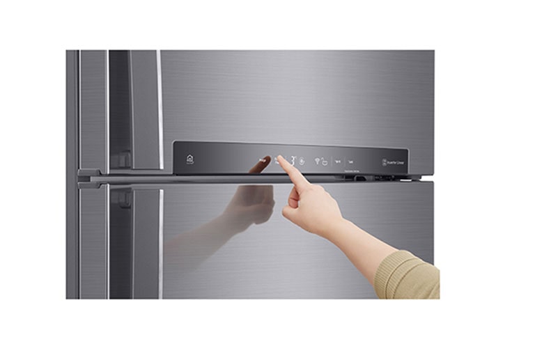 LG Réfrigérateur deux portes de 547 litres avec compresseur à onduleur Smart Inverter, Door Cooling+™ et LED tactile, ThinQ™ avec Wi-Fi - Platine argent, GN-H702HLHU, thumbnail 10