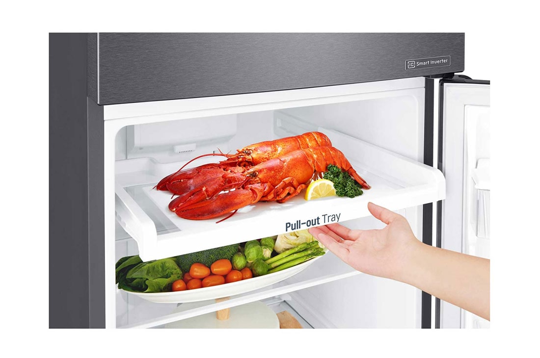 LG Congélateur supérieur en acier au graphite foncé IEC brut de&nbsp;333&nbsp;L avec compresseur à onduleur et flux d’air multiple, GN-B372SQCB, thumbnail 4