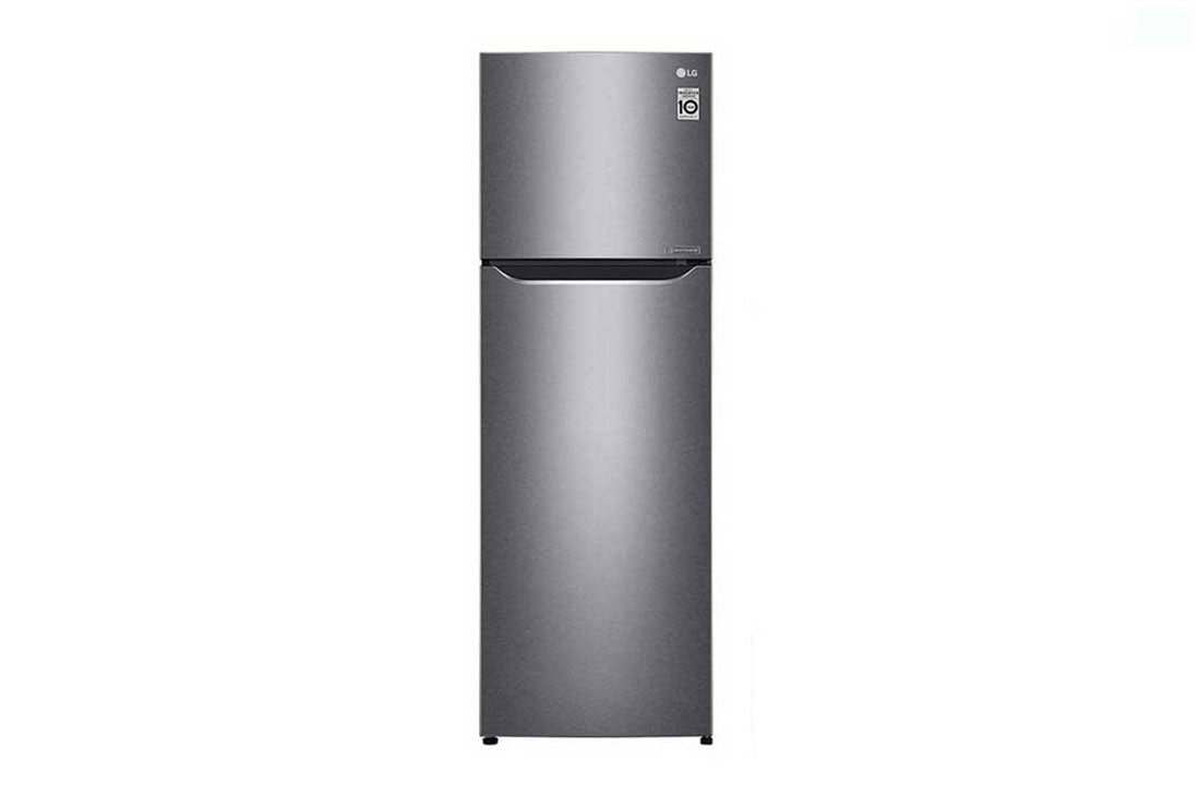 LG Réfrigérateur à congélateur en haut 272(L) nets | Refroidissement homogène dans toutes les zones | Éclairage LED, GN-B272SQCB