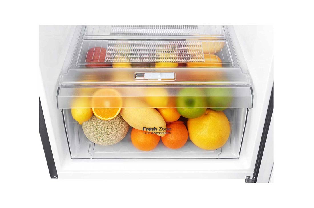 LG Réfrigérateur à congélateur en haut 272(L) nets | Refroidissement homogène dans toutes les zones | Éclairage LED, GN-B272SQCB, thumbnail 6