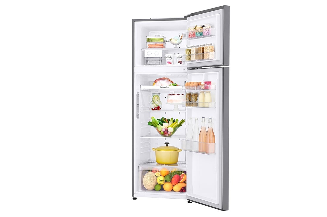 LG Réfrigérateur à congélateur en haut 307(L) nets | Refroidissement homogène dans toutes les zones | Éclairage LED, GL-G402RLCB, GL-G402RLCB, thumbnail 12