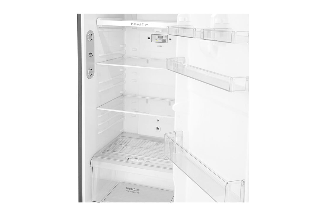 LG Réfrigérateur à congélateur en haut 307(L) nets | Refroidissement homogène dans toutes les zones | Éclairage LED, GL-G402RLCB, GL-G402RLCB, thumbnail 4