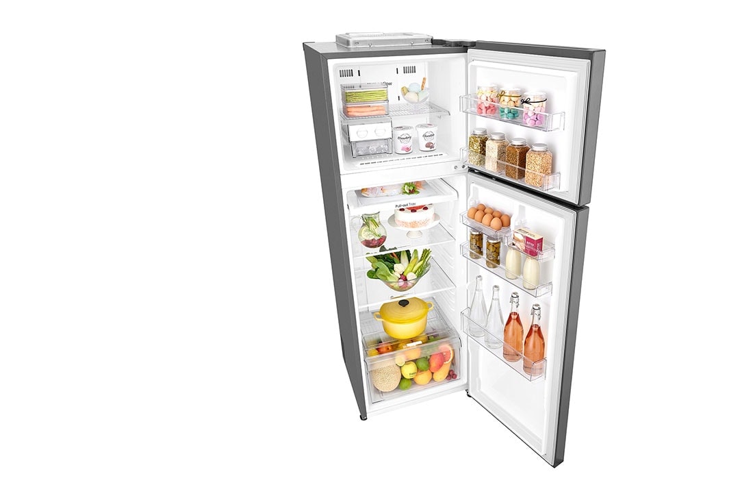 LG Réfrigérateur à congélateur en haut 307(L) nets | Refroidissement homogène dans toutes les zones | Éclairage LED, GL-G402RLCB, GL-G402RLCB, thumbnail 5