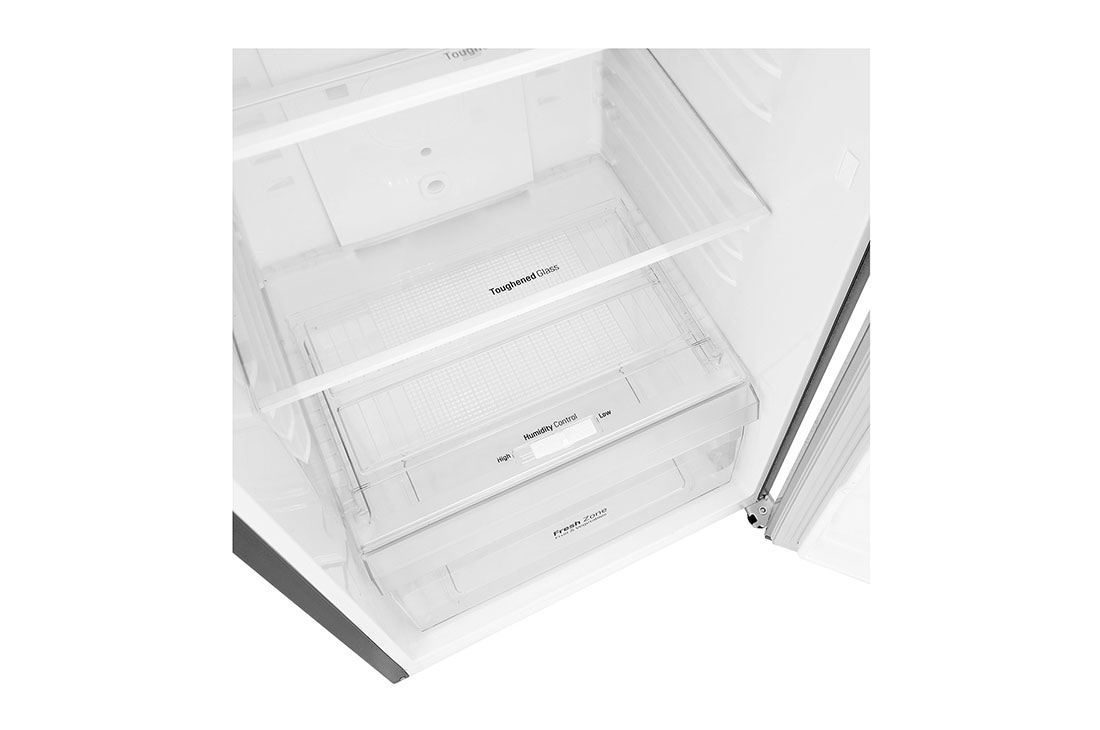 LG Réfrigérateur à congélateur en haut 307(L) nets | Refroidissement homogène dans toutes les zones | Éclairage LED, GL-G402RLCB, GL-G402RLCB, thumbnail 9