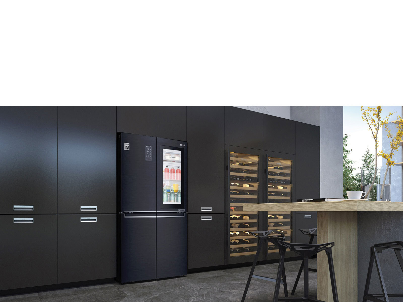 Réfrigérateur parfaitement intégré dans une cuisine