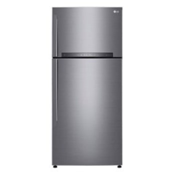 Réfrigérateur deux portes de 547 litres avec compresseur à onduleur Smart Inverter, Door Cooling+™ et LED tactile, ThinQ™ avec Wi-Fi - Platine argent1