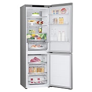 LG Réfrigérateur LG, congélateur en bas, capacité 344 litres, left side open with food , GW-B459FS6W, thumbnail 8