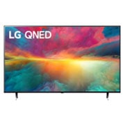 LG Smart TV LG QNED Edge LED 65 pouces 4K, 2023, Vue avant du téléviseur LG QNED fond d'écran et logo du produit, 65QNED756RA, thumbnail 1
