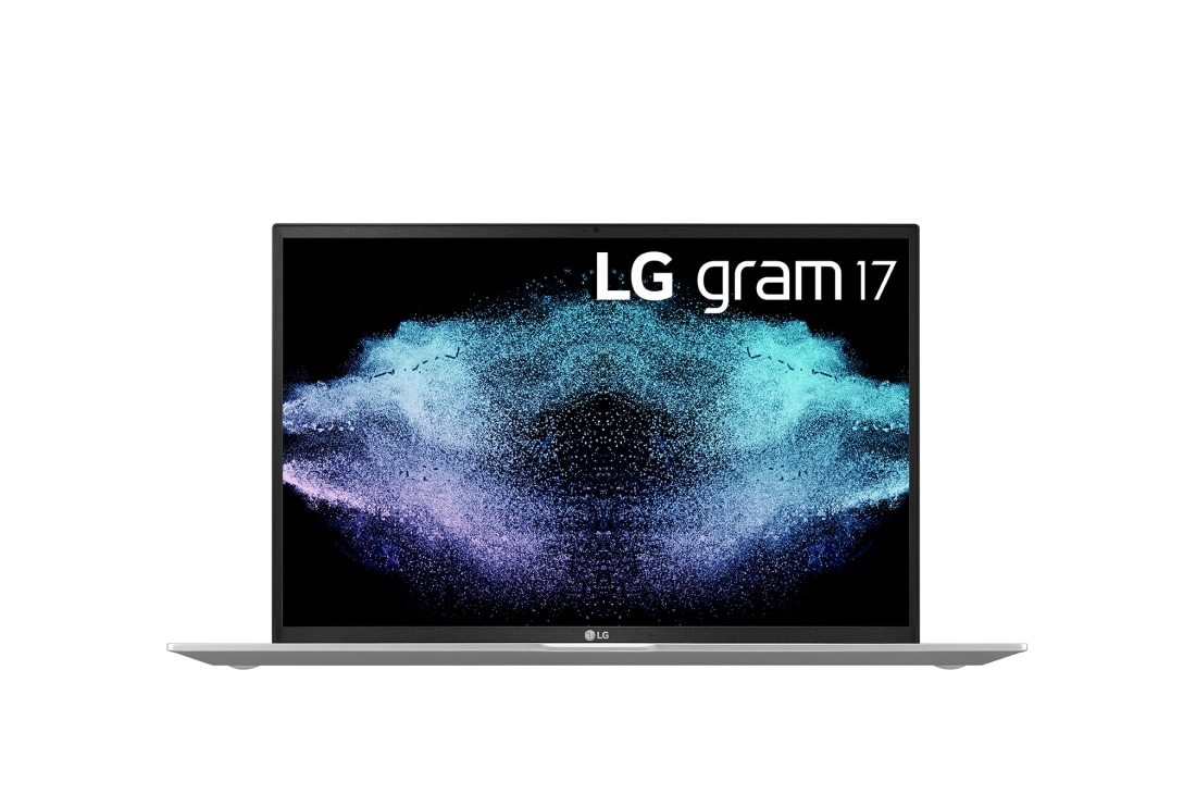 LG gram 17” 輕贏隨型 極致輕薄筆電 – 石英銀 (i7), 正視圖, 17Z90P-G