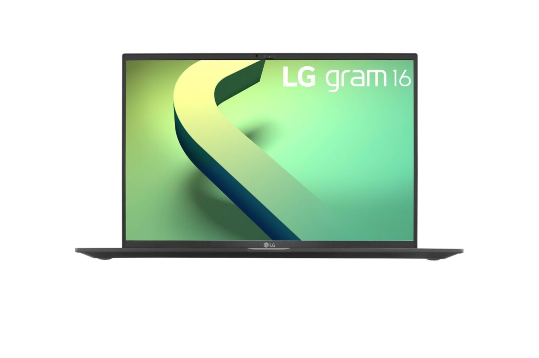 LG gram 16'' 輕贏隨型 極致輕薄筆電 - 曜石黑 (i5), 正視圖, 16Z90Q-G