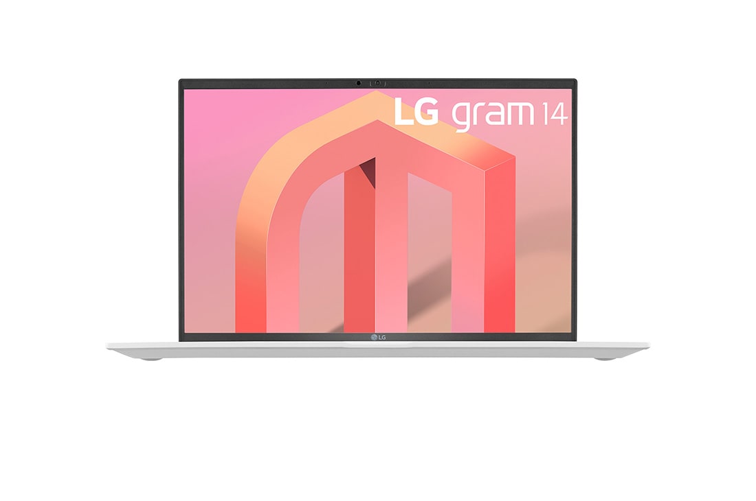 LG gram 14'' Windows 11 Home 輕贏隨型 極致輕薄筆電 - 冰雪白(i5), 正視圖, 14Z90Q-G
