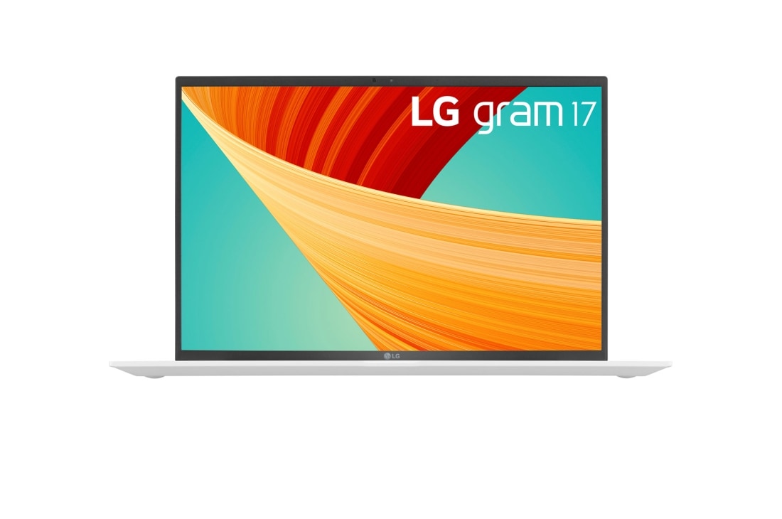 LG gram 17'' Windows 11 Home 輕贏隨型 極致輕薄筆電 - 冰雪白 (第 13 代 Intel<sup>®</sup> Core i5 Evo), 正視圖 (B面), 17Z90R-G