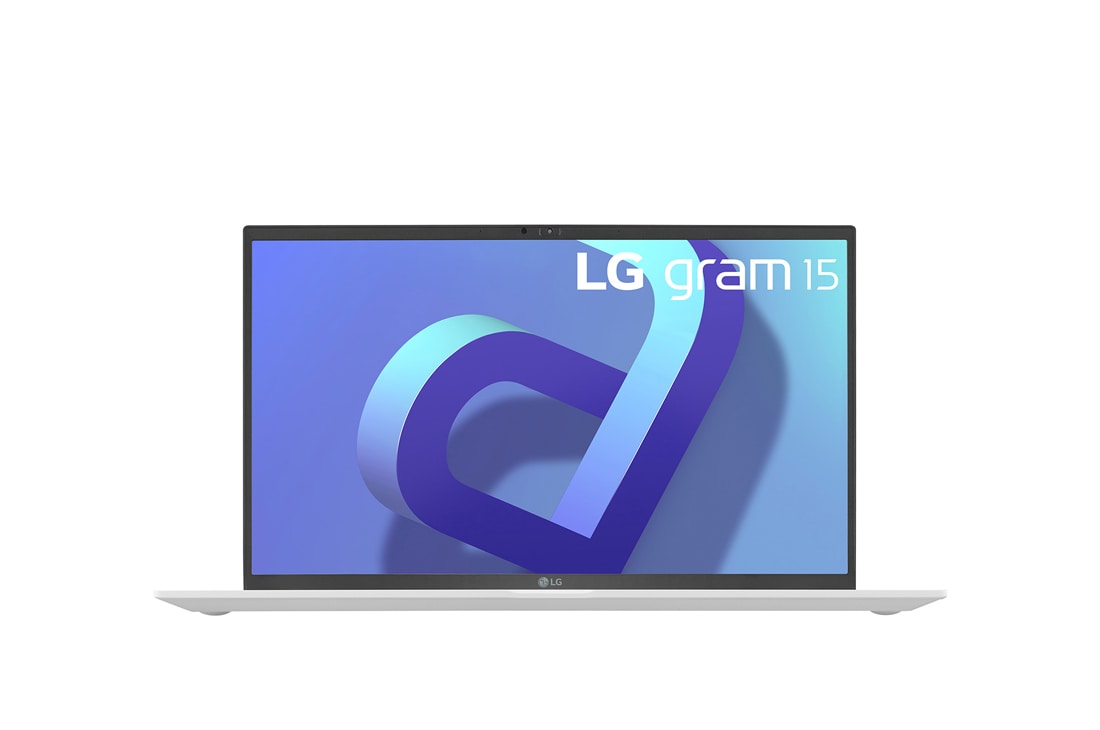 LG gram 15'' Windows 11 Home 輕贏隨型 極致輕薄筆電 - 冰雪白(i5), 正視圖, 15Z90Q-G