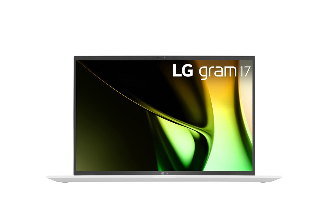 LG gram 17'' Windows 11 Home 極致輕薄 AI 筆電 - 冰雪白 (Intel<sup>®</sup> Core™ Ultra 5 Evo), 正視圖, 17Z90S-G