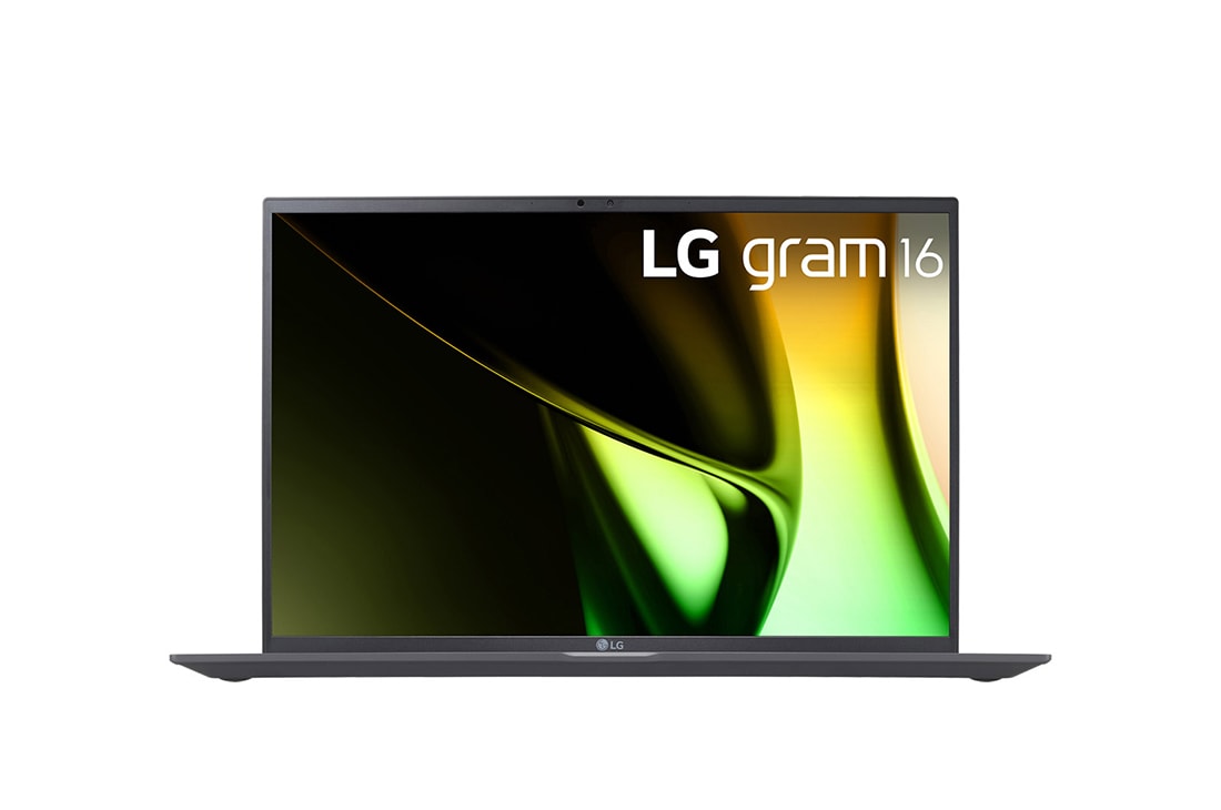 LG gram 16'' Windows 11 Home 極致輕薄 AI 筆電 - 沉靜灰 (Intel<sup>®</sup> Core™ Ultra 5 Evo), 正視圖, 16Z90S-G