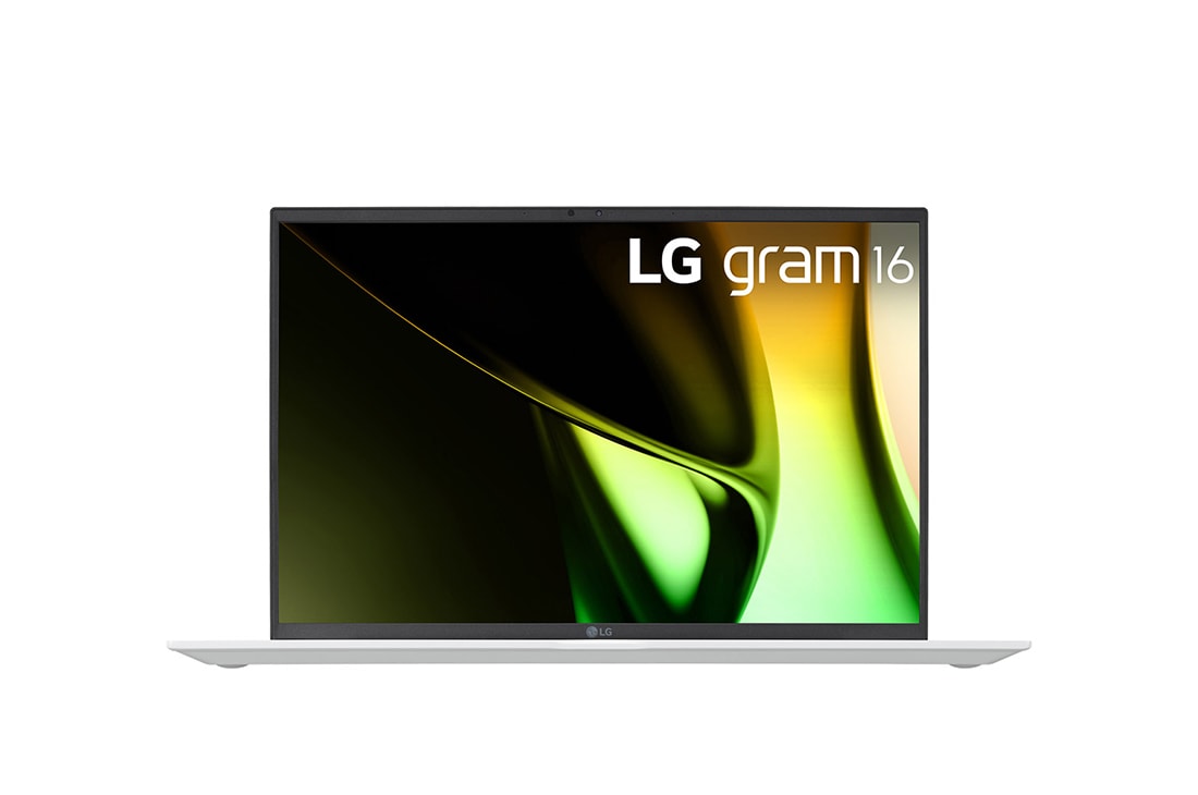 LG gram 16'' Windows 11 Home 極致輕薄 AI 筆電 - 冰雪白 (Intel<sup>®</sup> Core™ Ultra 5 Evo), 正視圖, 16Z90S-G