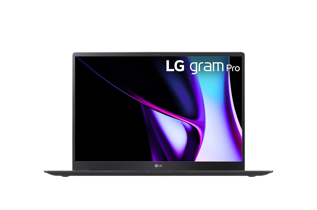 LG gram Pro 17'' Windows 11 Home 極致輕薄 AI 筆電 - 曜石黑 (Intel<sup>®</sup> Core™ Ultra 7 Evo), 帶鍵盤的正視圖, 17Z90SP-G