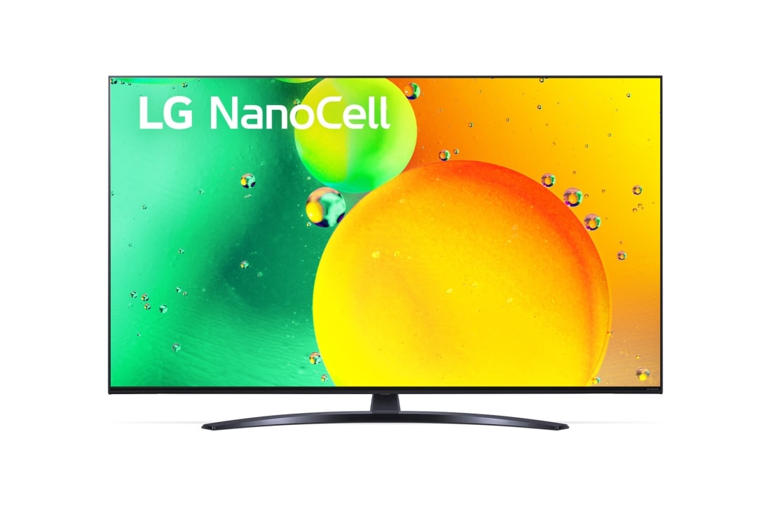 LG 一奈米 4K AI 語音物聯網智慧電視/65吋 (可壁掛), LG NanoCell 電視的前視圖, 65NANO76SQA