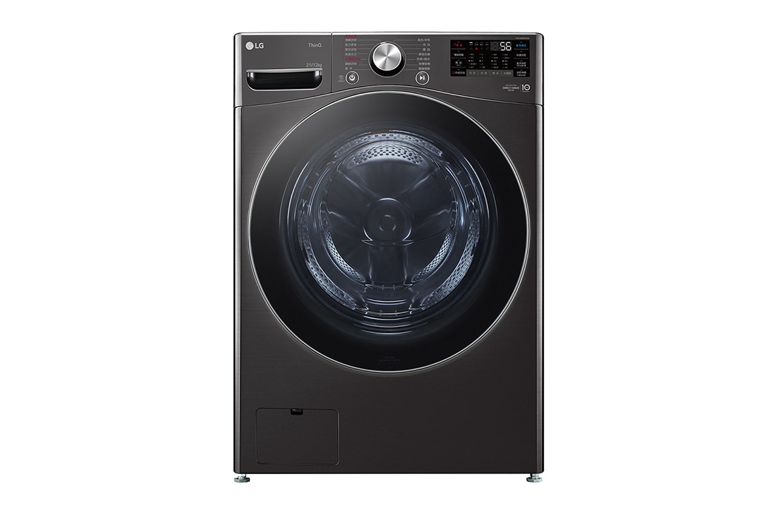 LG 蒸氣滾筒洗衣機 (蒸洗脫烘)｜21公斤｜WD-S21VDB (尊爵黑), Front, WD-S21VDB