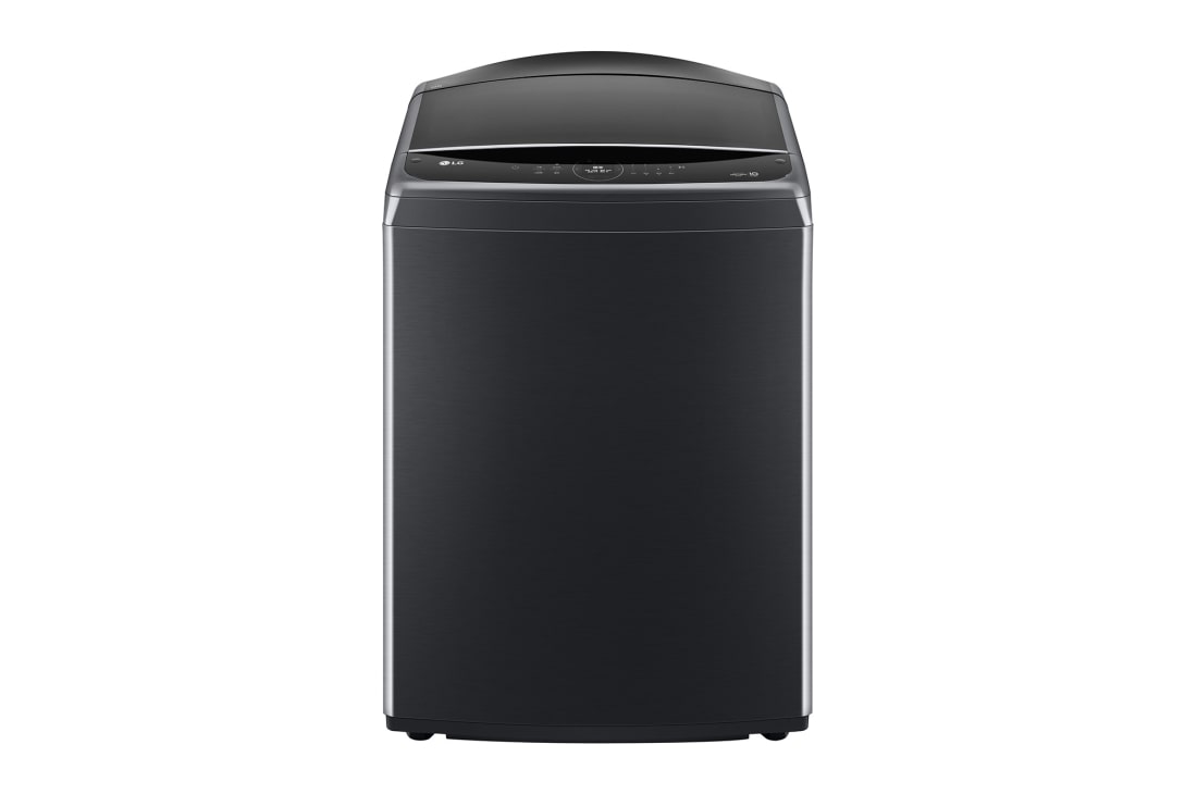 LG AI DD™蒸氣直驅變頻直立洗衣機｜23公斤｜(極光黑), Front view, WT-VD23HB