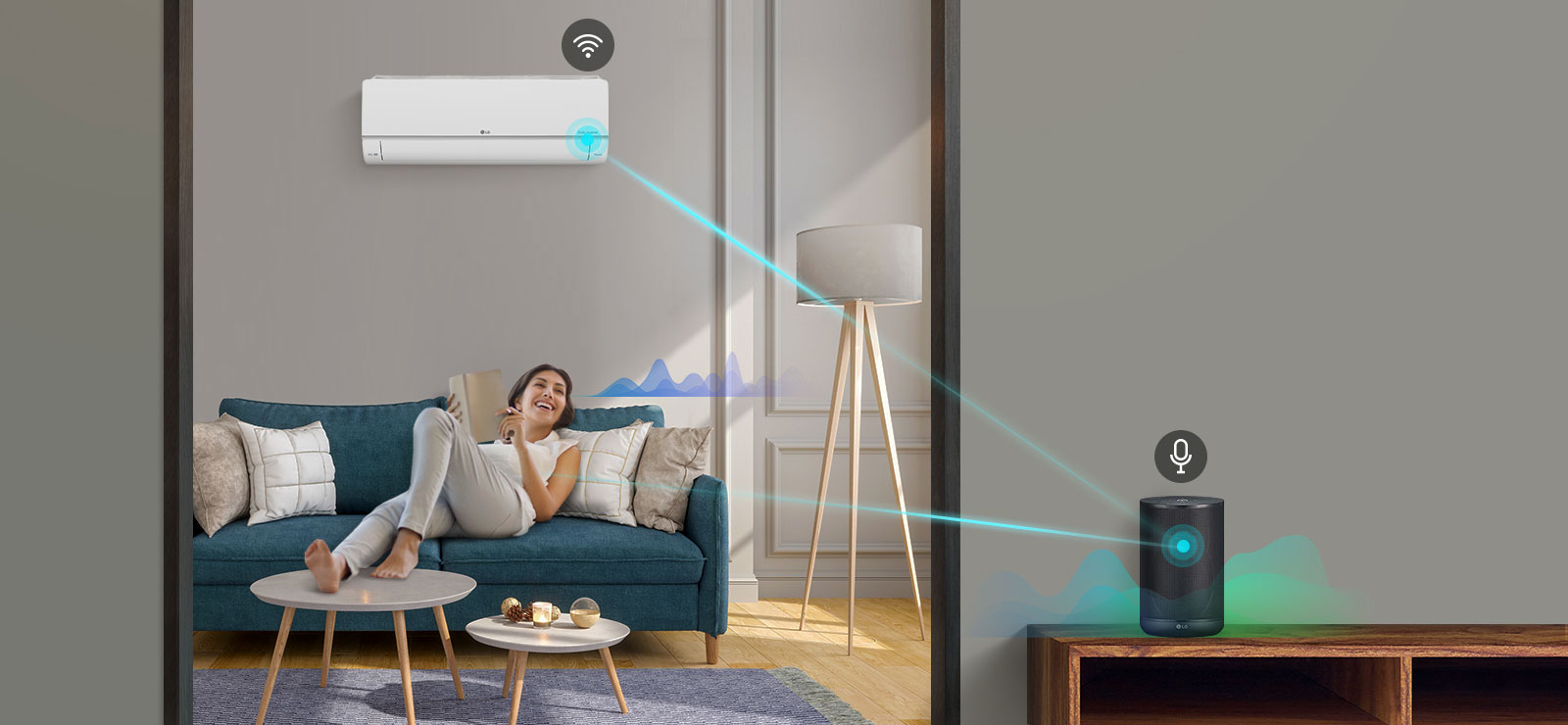 Керуйте Вашим кондиціонером звідки і коли Вам це потрібно. Вмикайте чи вимикайте пристрій лише за допомогою голосу.