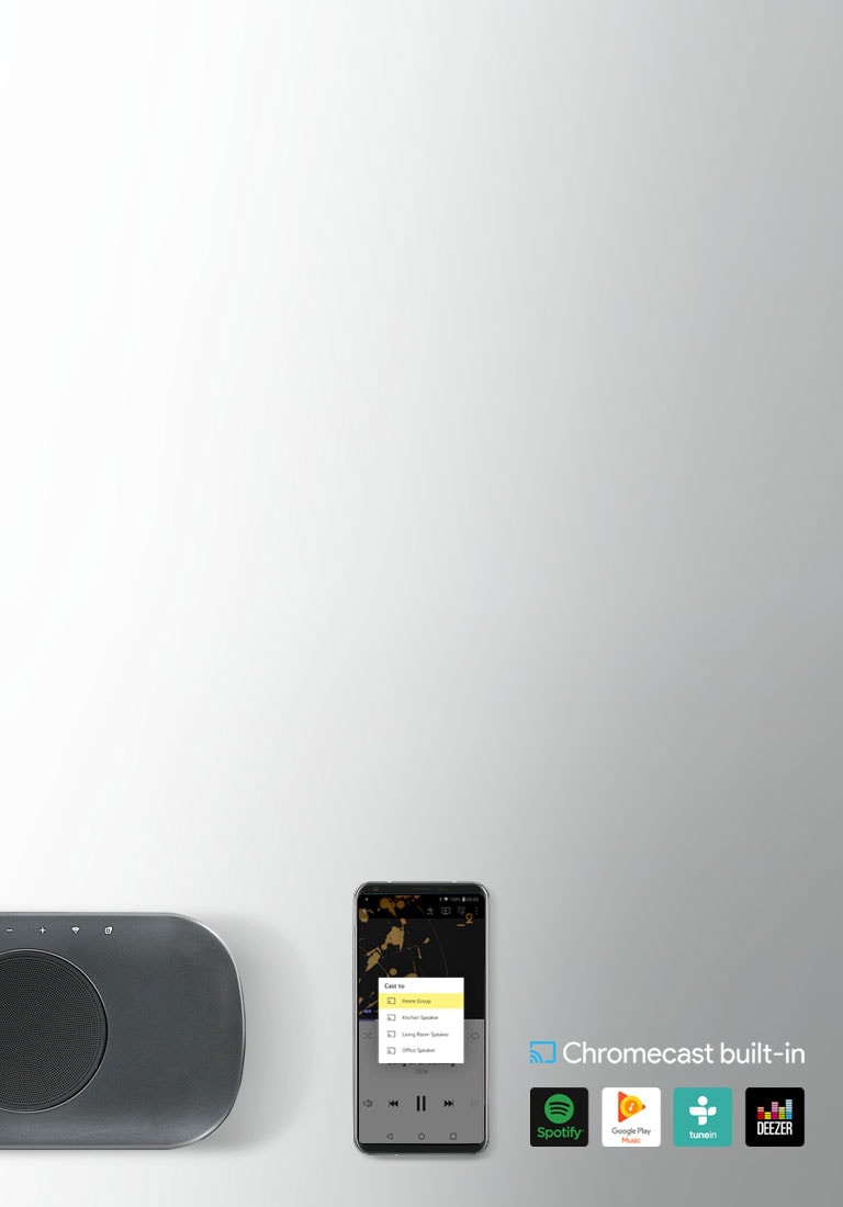 Вбудована функція Chromecast<br>2