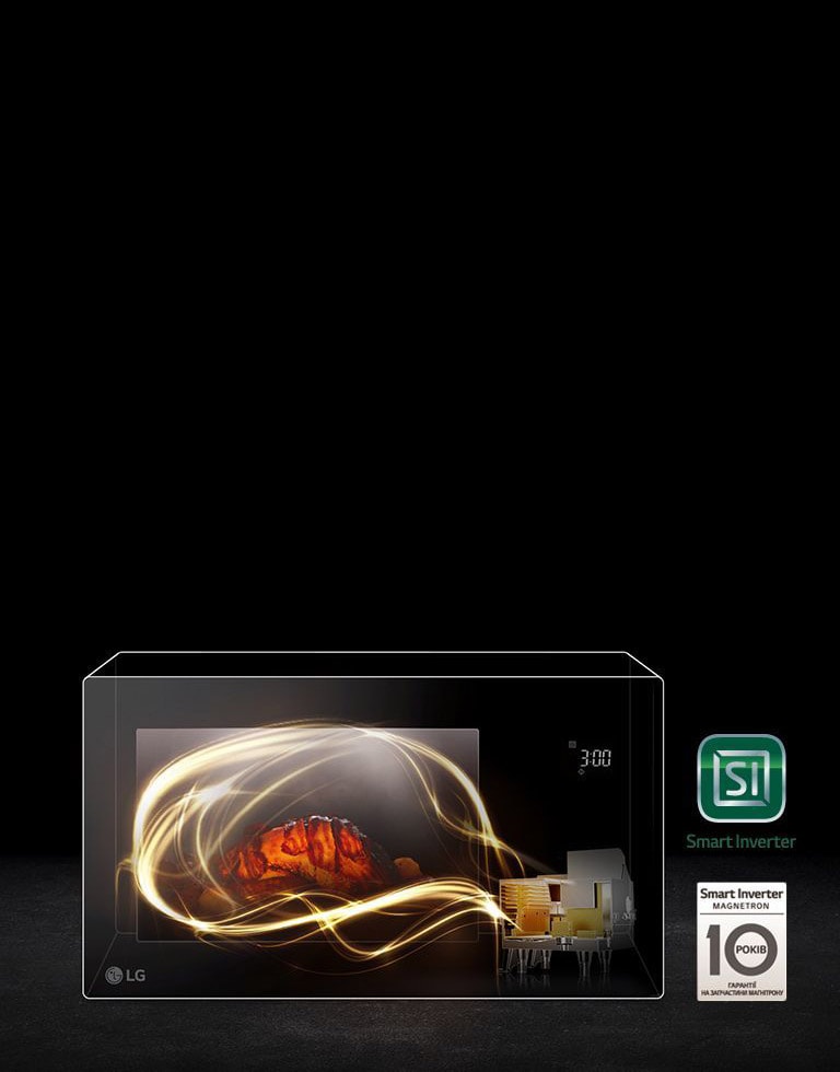 Мікрохвильова піч LG NeoChef² з Smart Inverter¹.