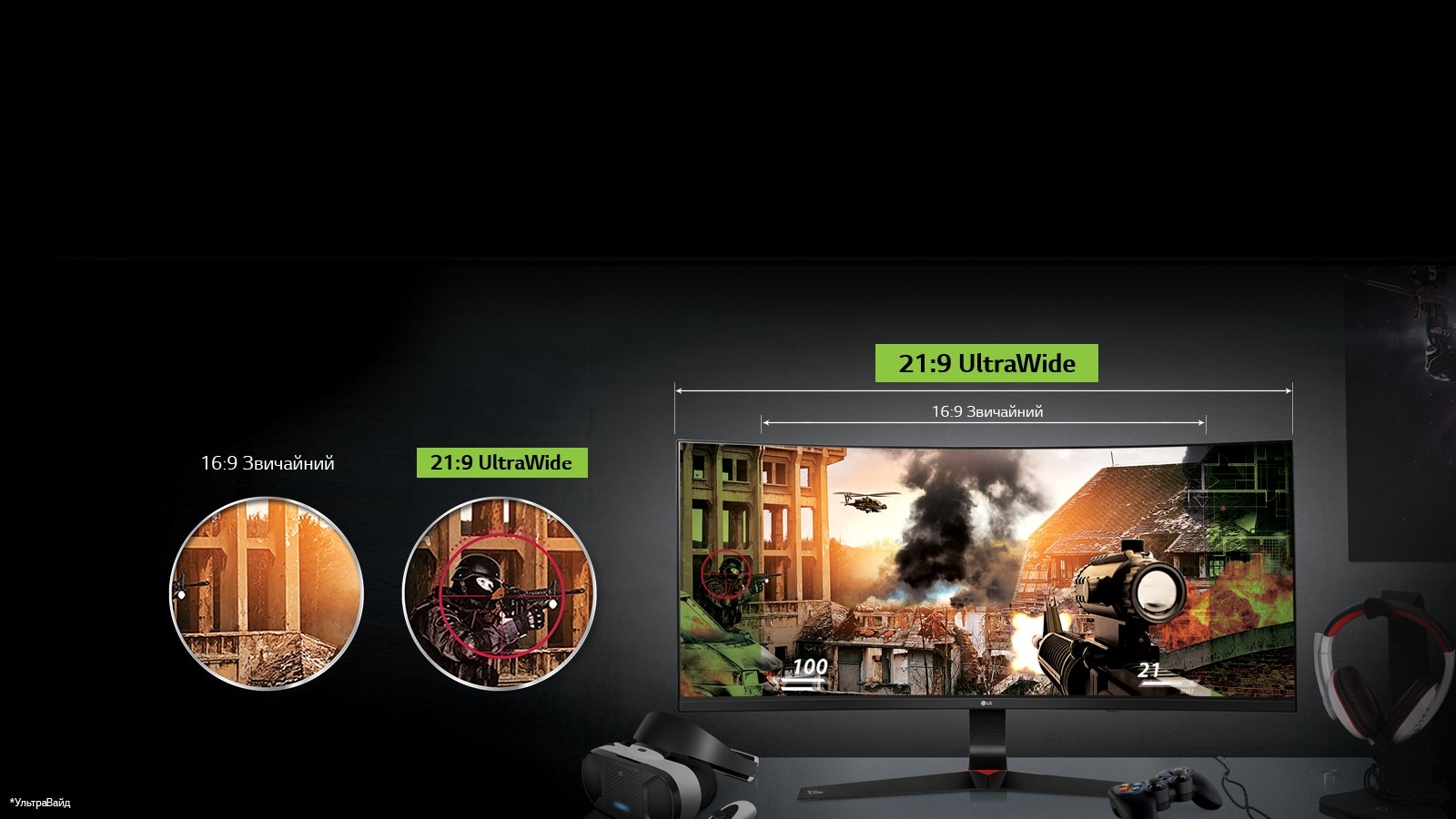 Дисплей UltraWide™ для переваги в іграх1