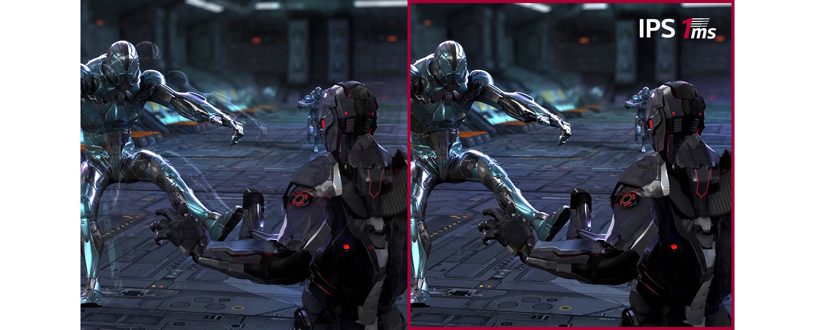 пПорівняння залишкових зображень з IPS 5 мс і з IPS 1 мс