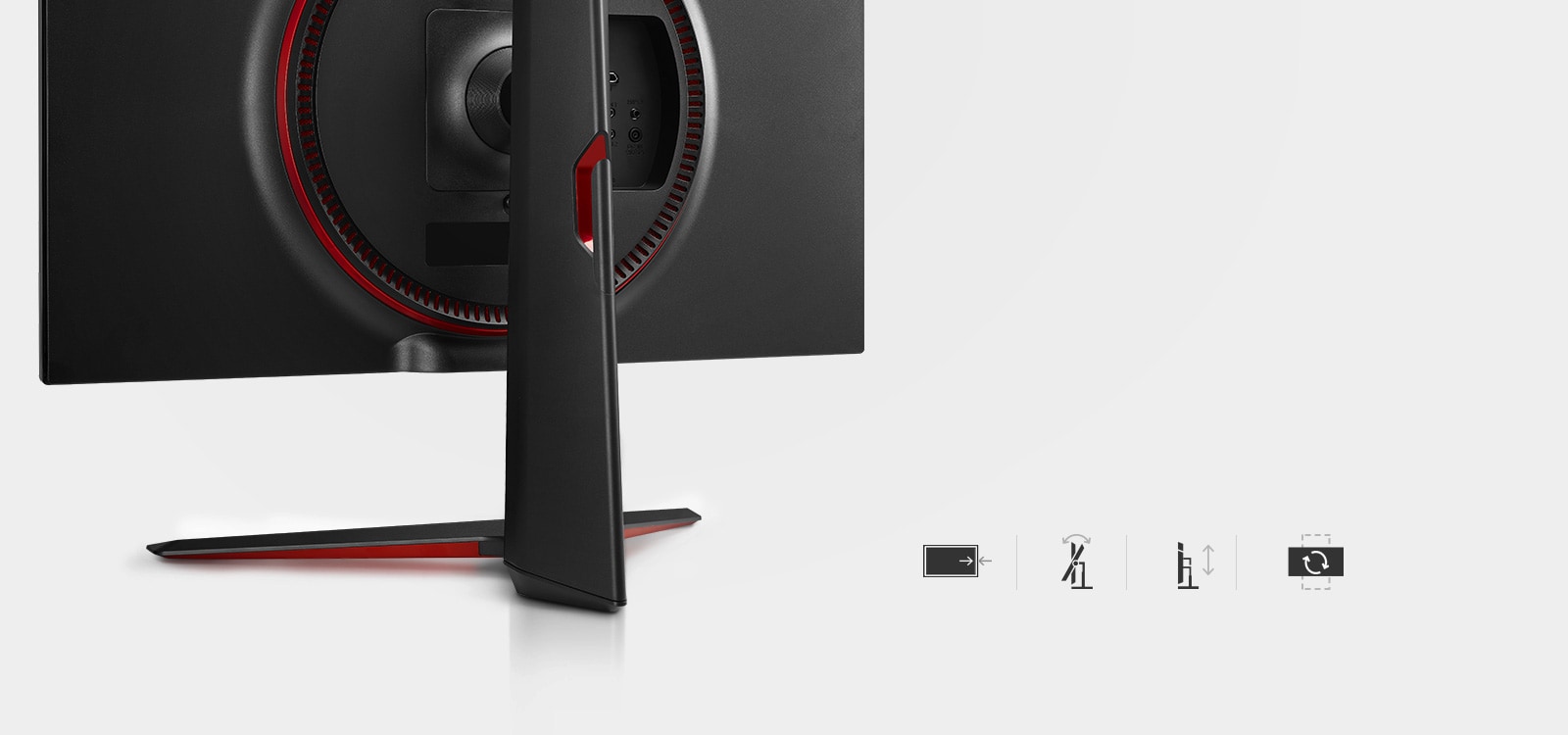 Ергономічний дизайн: Тонка рамка з трьох сторін, Нахил, Висота, Портретний режим 90°