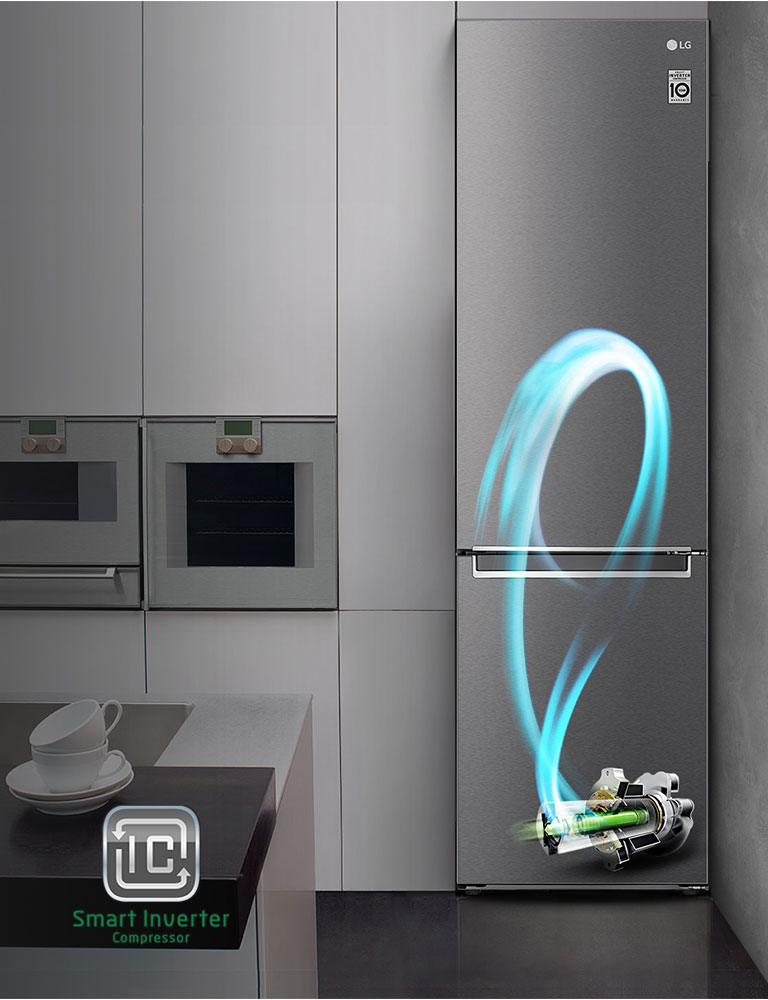 LG 384 л| Холодильник з нижньою морозильною камерою | DoorCooling+ ...