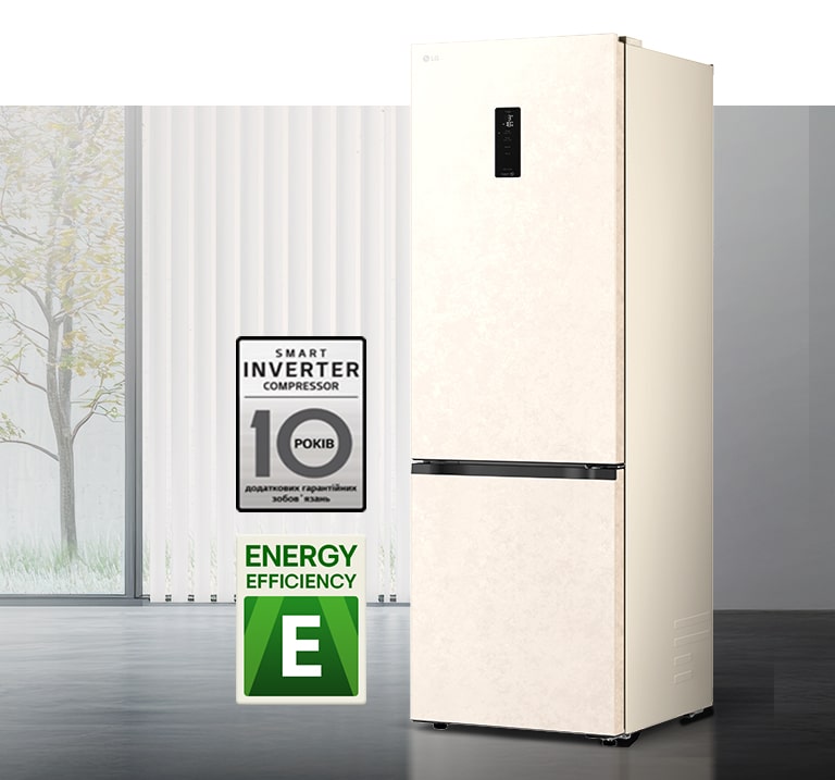 Холодильник з ефективною системою охолодження за допомогою інверторного компресора та гарантією на компресор.