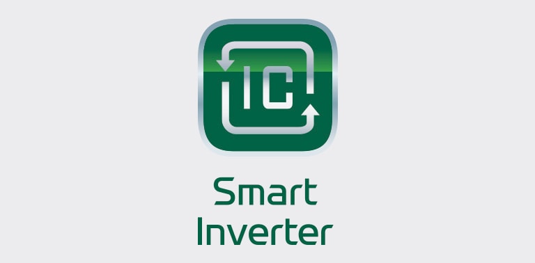 Логотип Smart Inverter зеленого кольору на сірому фоні.