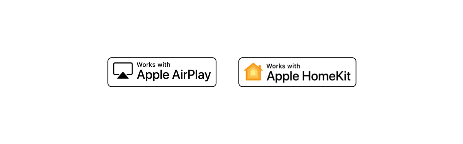 Деталі, на яких показано логотипи служб Apple Airplay та Apple HomeKit, сумісних із технологією ThinQ з функціями штучного інтелекту
