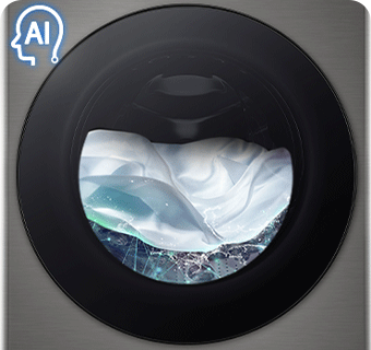 Зображено одяг, що переться, в барабані пральної машини