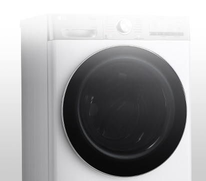 Чітко видно зображення пральної машини з дверцятами із загартованого скла.