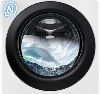 Зображено одяг, що переться, в барабані пральної машини