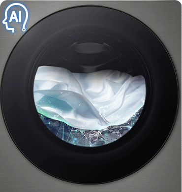 Зображено одяг, що переться, в барабані пральної машини