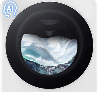 Зображено одяг, що переться, в барабані пральної машини