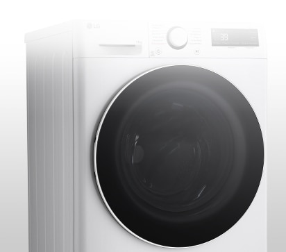 Це збільшене зображення металевої ручки на панелі пральної машини.